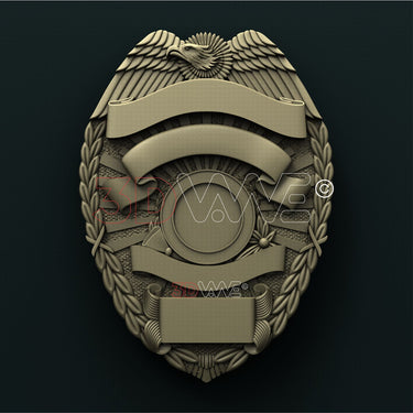 POLICE BADGE 3D STL 3DWave